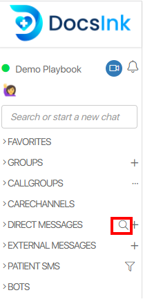 Search direct message 