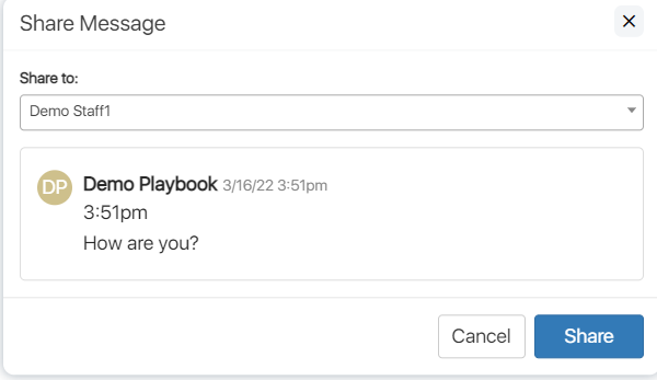 share messages